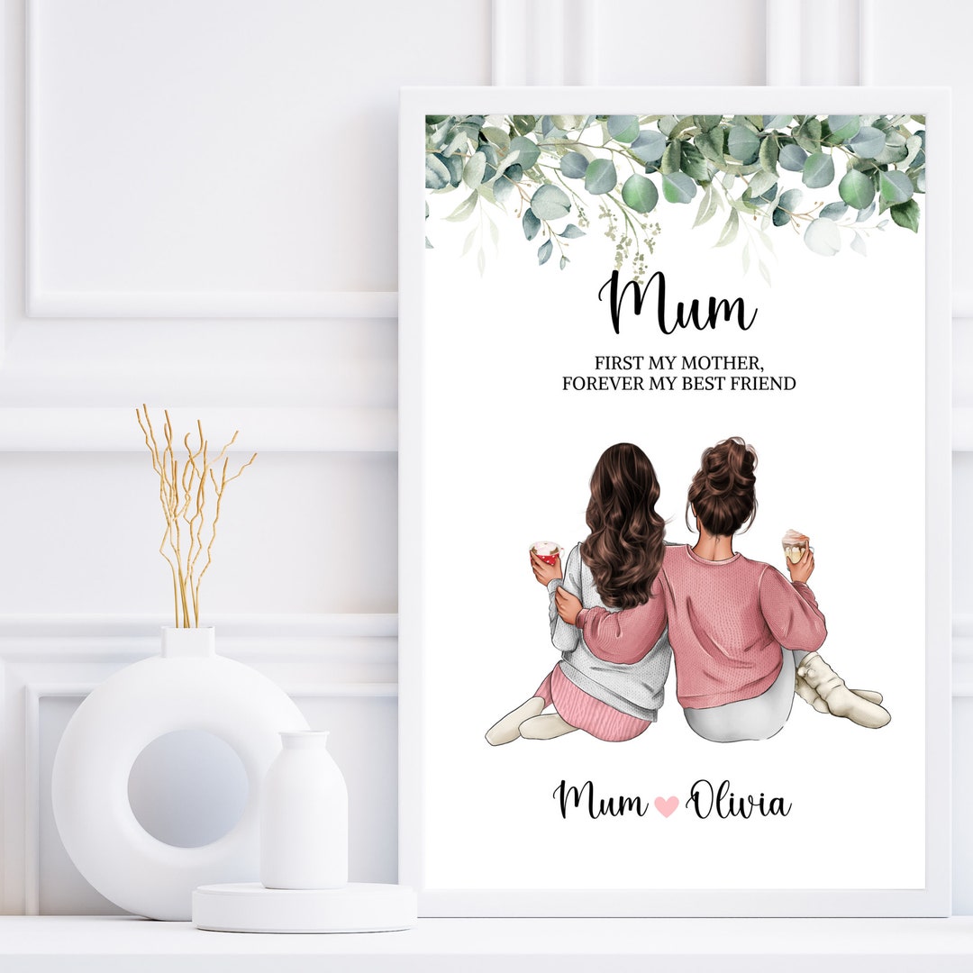 Mother and Daughter Print, Mum and Daughter Print, Mothers Day Gift ...