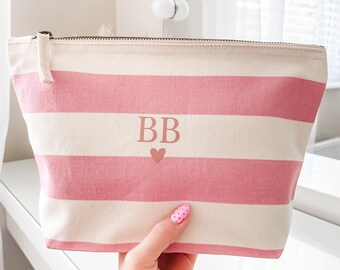 Personalised Makeup Bag: Custom Name Cosmetic Pouch, Gift for Her