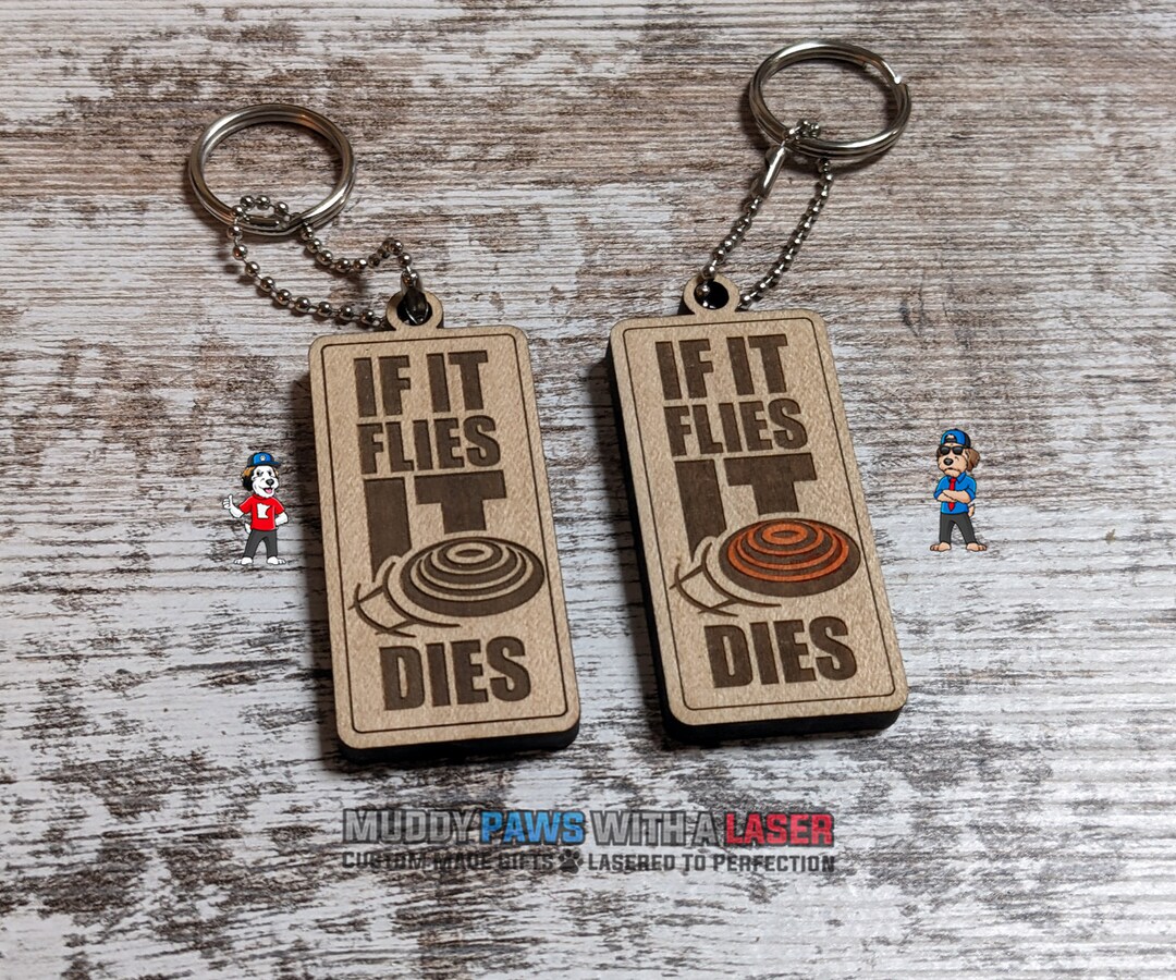If It Flies It Dies Trapshooting Skeet Clay Keychain - Sporting Shot ...