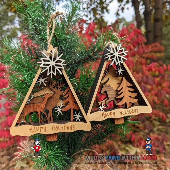 Customized PERSONALIZED Moose With your Name - Cedar Ornament Customized PERSONALIZED Moose With your Name - Cedar Ornament
