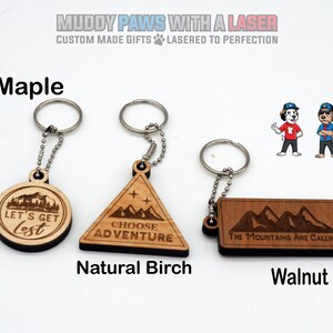 Adventure Themed Wood Keychains for the Camper, RV, Cabin, 2nd Home ...
