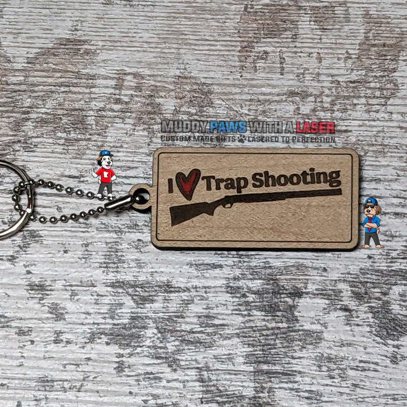 Love Trapshooting Skeet Clay Shooting Keychain - Target Clay Pigeon ...