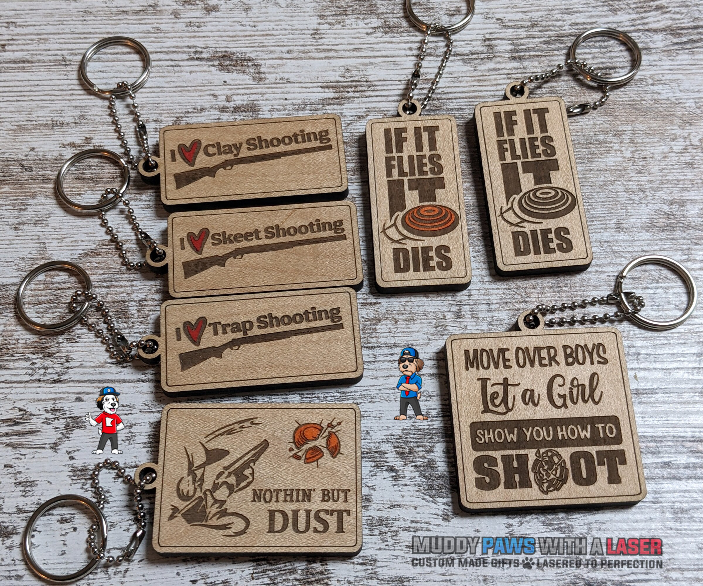 Love Trapshooting Skeet Clay Shooting Keychain - Target Clay Pigeon ...