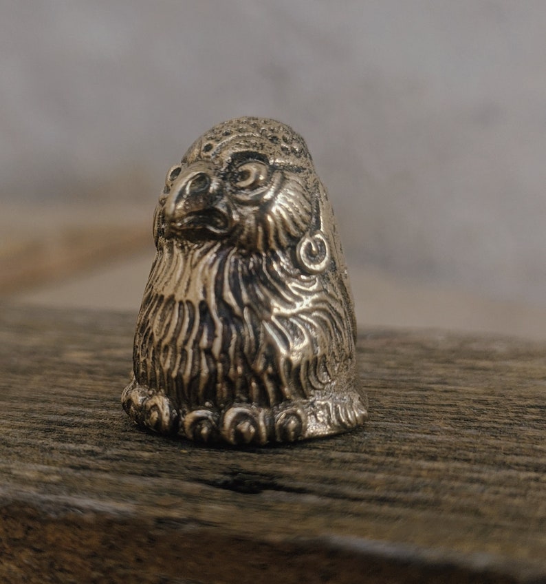 Thimble Eagle Miniature figure collectible brass Bronze metal Sewing gifts for quilters Sewing Tools