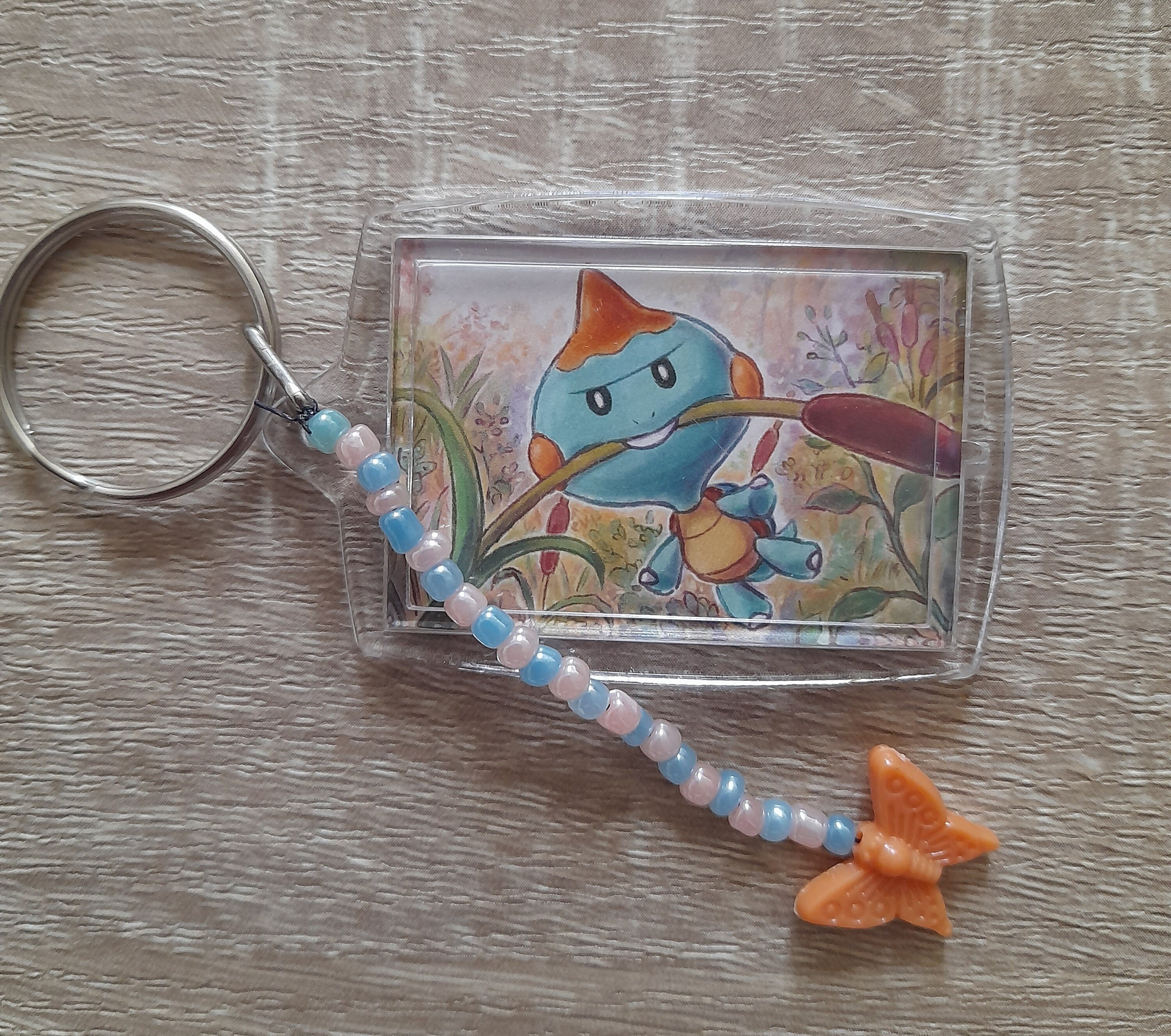 Pokémon Rectangle Keyring Pokemon Keychain Charm OOAK Etsy
