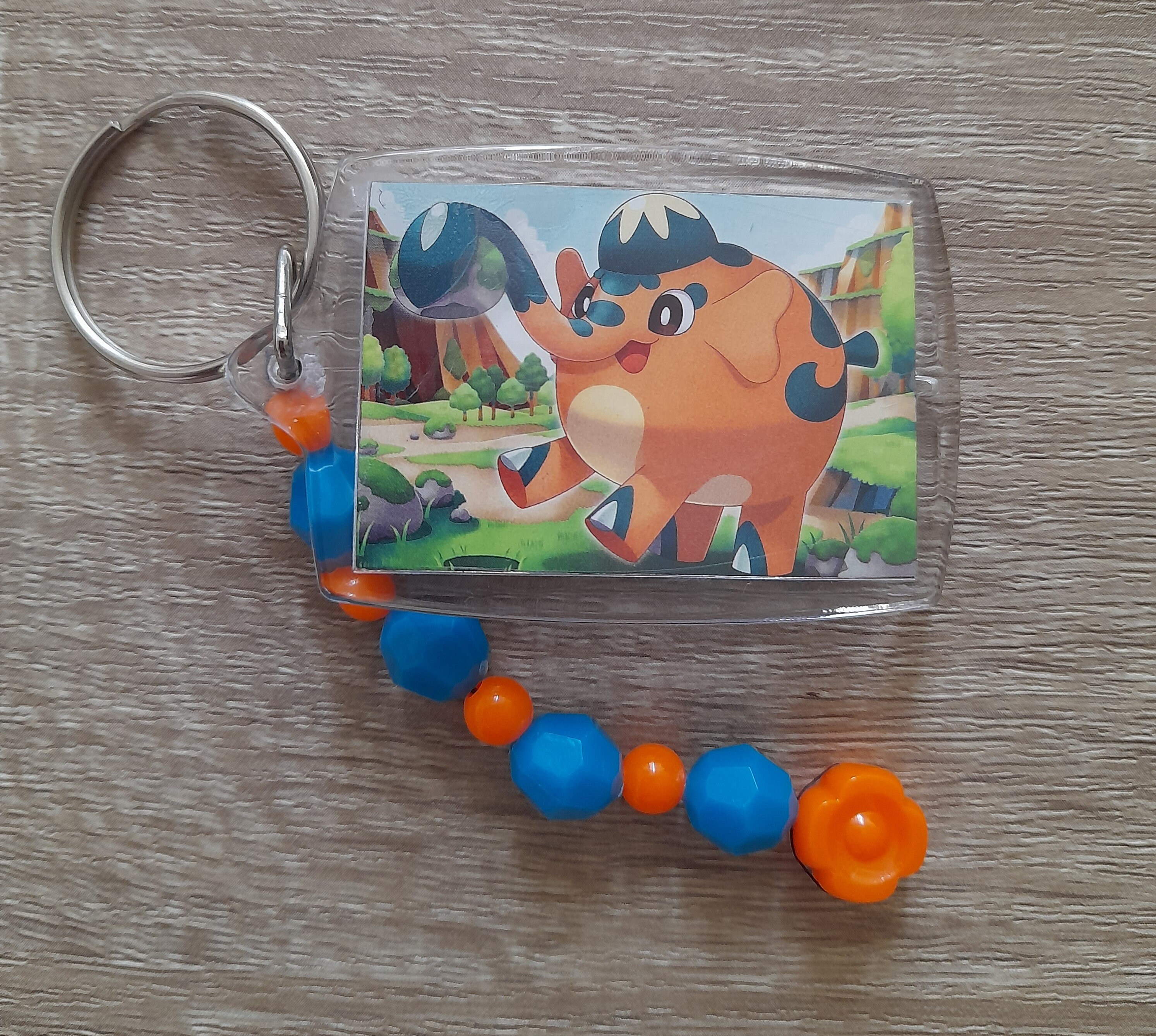 Pokémon Rectangle Keyring Pokemon Keychain Charm OOAK Etsy