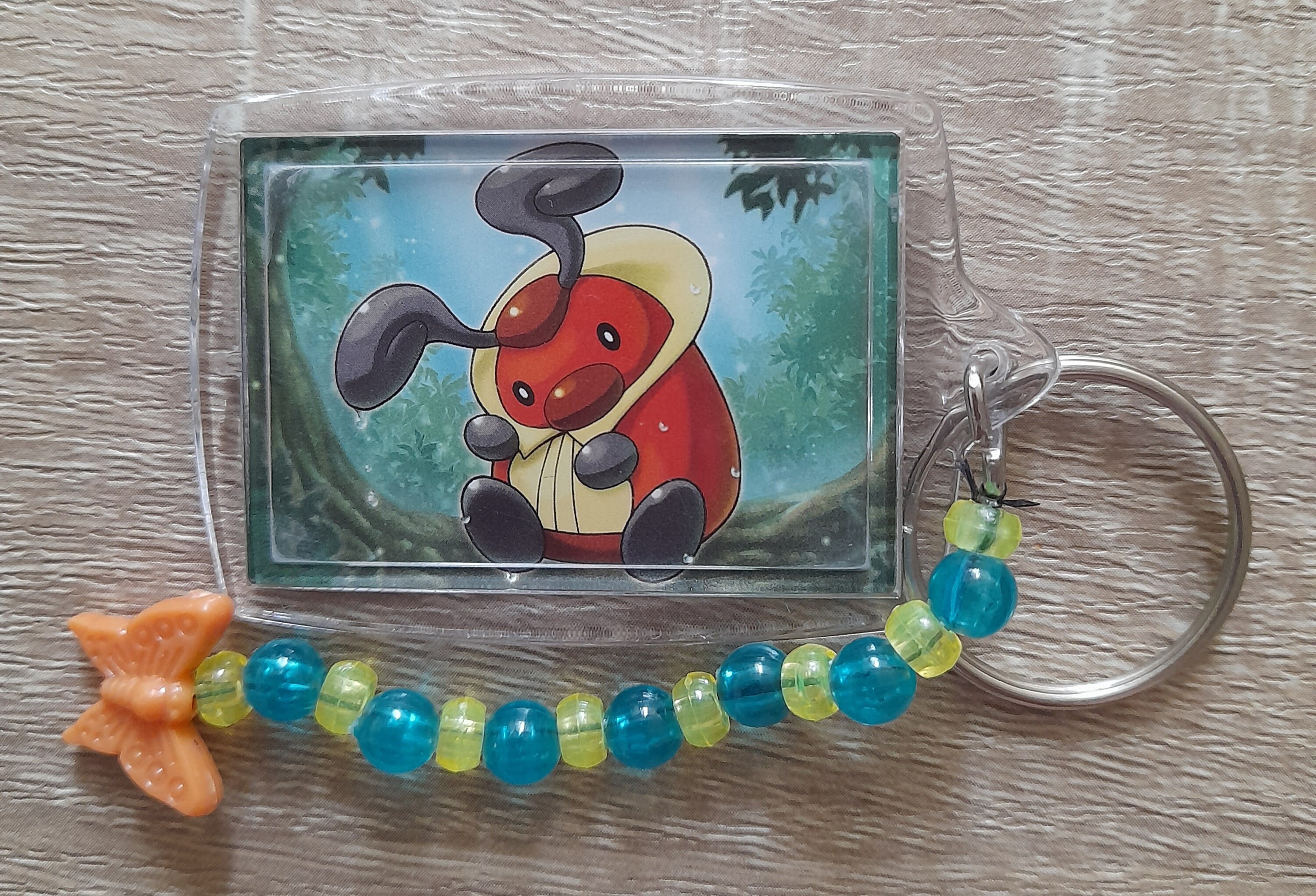 Pokémon Rectangle Keyring Pokemon Keychain Charm OOAK Etsy