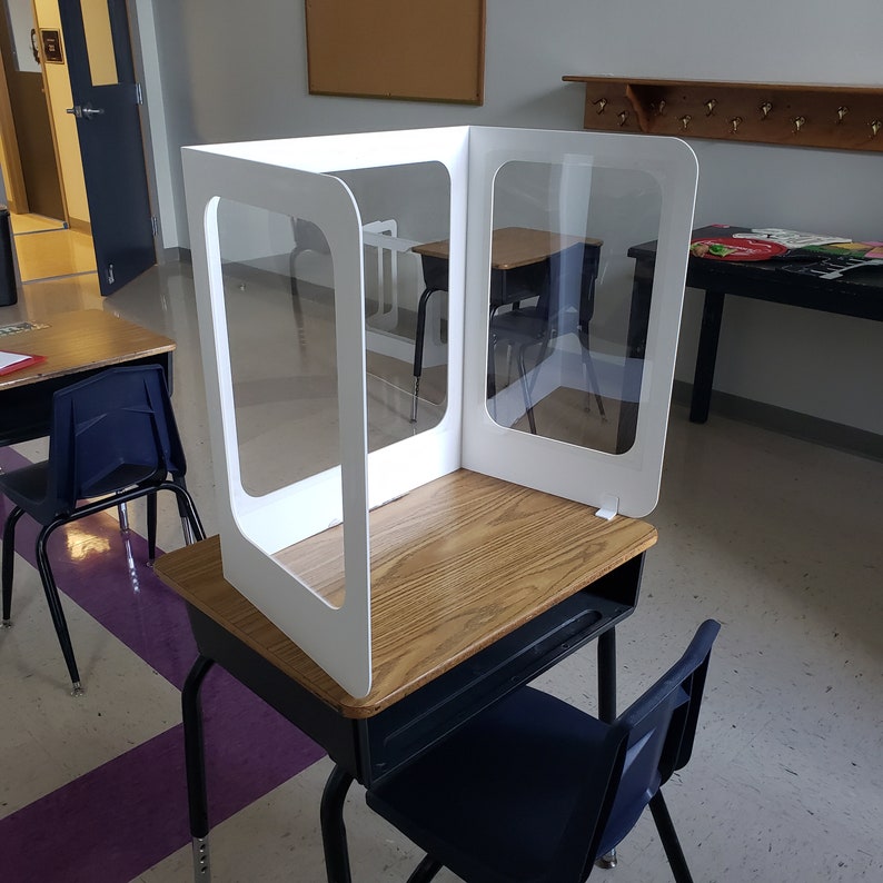 Bulk 20 PVC Student Desk Shields Clear Polycarbonate Window Etsy