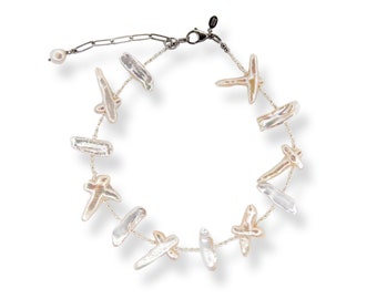 Mixed Baroque Freshwater Pearl Necklace | Pearl Statement Choker