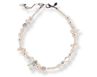 Mixed Baroque Pearl Collar Necklace | Freshwater Pearl Choker
