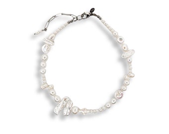Halskette mit Süßwasserperlen • Halskette mit Barockperlen • Ophelia, #CNO111