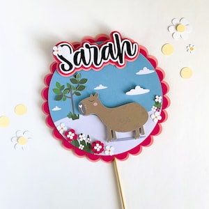 Capybara Cake Topper, Capybara Birhtday Decorations, Capybara Party theme, Capybara Lovers Party, Capybara Party decor, Topper Cake Capybara