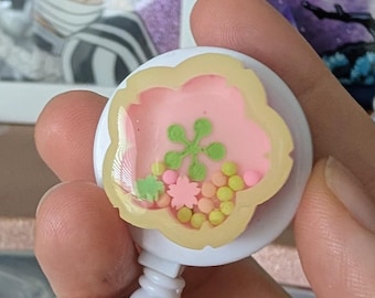 Handmade Badge Reel | Glow in the Dark Shaker Charm ID Holder