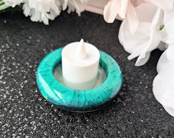 Handmade Resin Candle Holder | Small Ring or Jewelry Dish