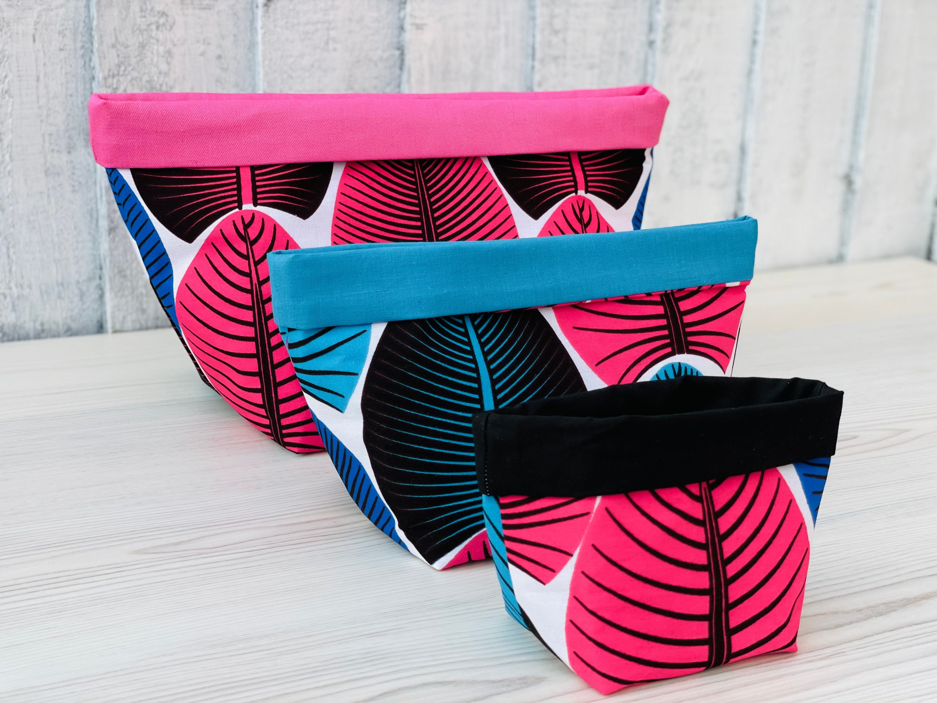 Fabric storage baskets Etsy