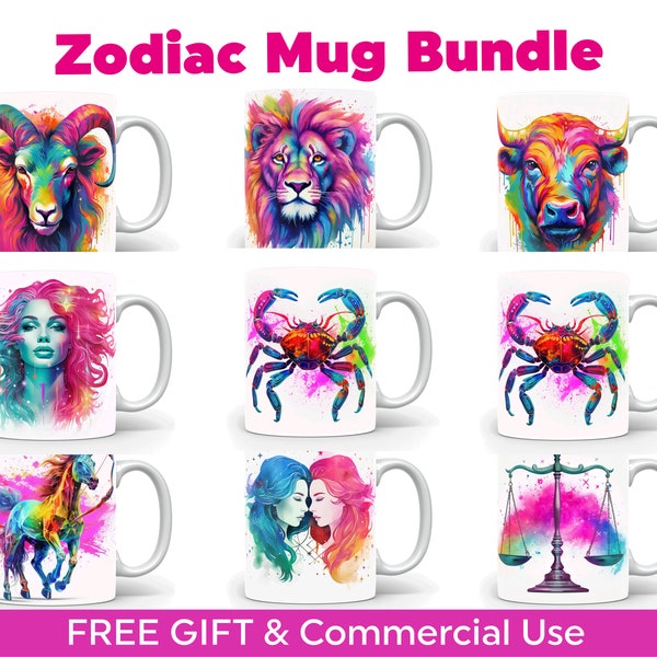 Zodiac Mugs Etsy