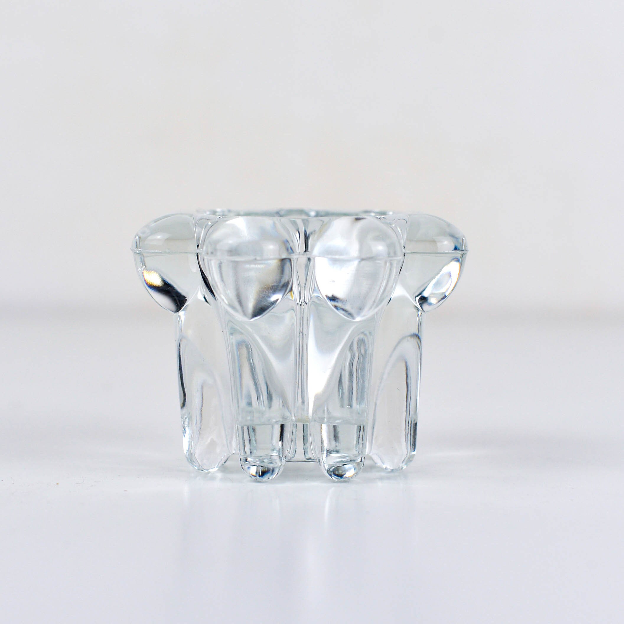 Vintage French MC Glass of Reims Set of 3 Candle / Candlestick Etsy