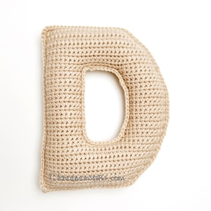 ¡SOLO PATRÓN DE Crochet Letra D! Descargar PDF Guía de instrucciones de Amigurumi Cómo hacer un tutorial Principiante Fácil Alfabeto Caracteres Símbolos