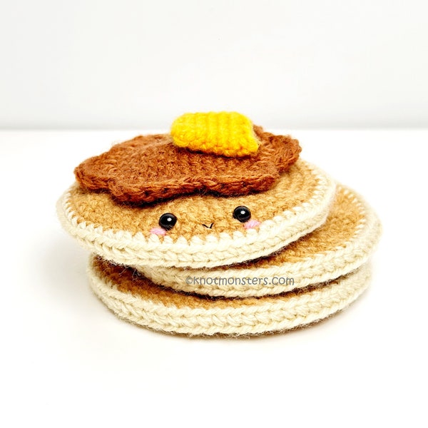 Pancakes Hotcakes Crochet Pattern! PATTERN ONLY! PDF download Amigurumi Beginner Easy Simple Basic How to Tutorial Food Breakfast Pancake