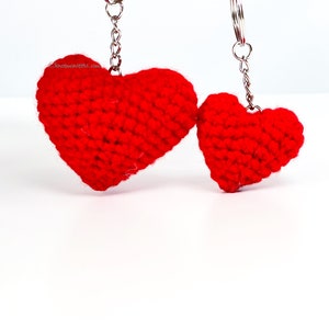 Heart Keychain Crochet Pattern! PATTERN ONLY! PDF download Amigurumi Beginner Easy How to Mini Miniature Keyring Key Chain Small Little