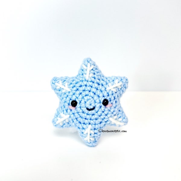 Snowflake Crochet Pattern! PATTERN ONLY! PDF download Amigurumi Beginner Easy Simple Basic How to Tutorial Weather Snow Flake Winter