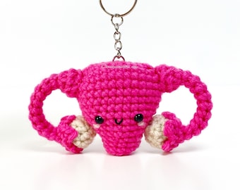 Uterus Keychain NUR häkeln MUSTER! PDF download Amigurumi Beginner Easy How to Mini Miniature Schlüsselanhänger Schlüsselanhänger Orgel Frauen Cuterus