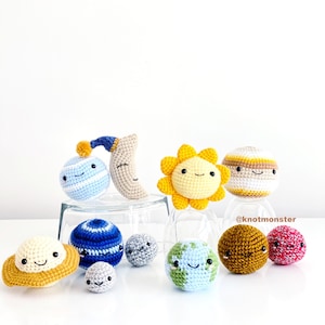 Solar System Planets Crochet bundle PATTERN ONLY pdf DOWNLOAD! Amigurumi Crochet Patterns Beginner Easy Simple Basic Tutorial Doll Space