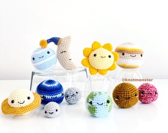 Solar System Planets Crochet bundle PATTERN ONLY pdf DOWNLOAD! Amigurumi Crochet Patterns Beginner Easy Simple Basic Tutorial Doll Space