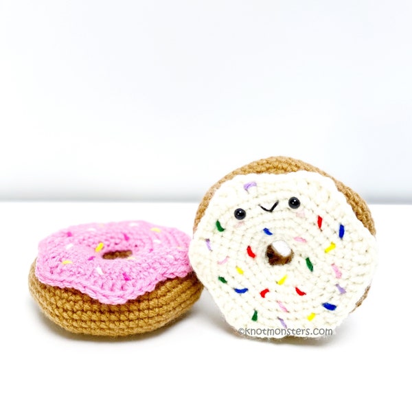 Donut Donuts Crochet Pattern! PATTERN ONLY! PDF download Amigurumi Beginner Easy Simple Basic How to Tutorial Desserts Treats Food