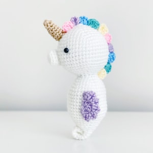 Seahorse Unicorn Crochet PATTERN ONLY Instant DOWNLOAD! Sea Horse Crochet pdf Amigurumi cute kawaii plush toy doll geeky girls gift birthday
