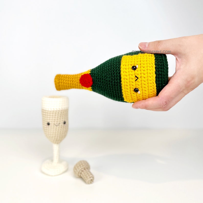 30 Wine & Spirits Crochet Pattern Bundle EBOOK PDF KnotMonsters Amigurumi How to Beginner Easy Tutorial Food Drinks Bottle Wine Glass of image 3