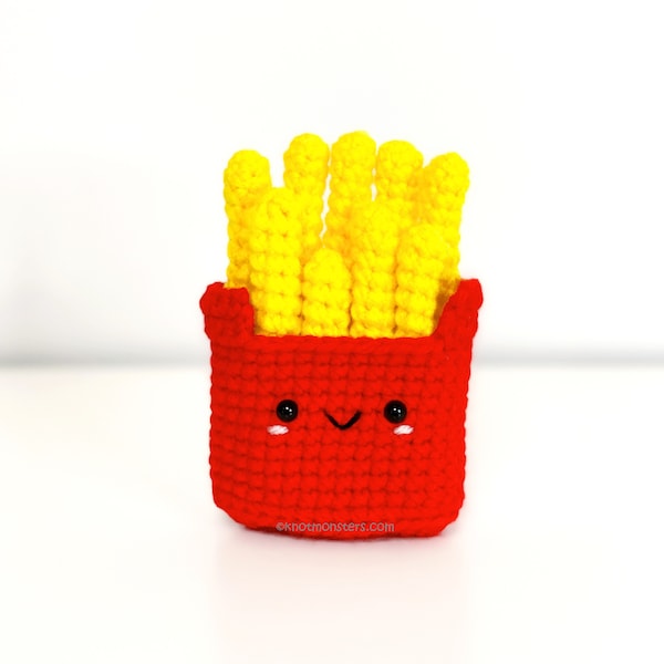 French Fries Crochet Pattern! PATTERN ONLY! PDF download Amigurumi Beginner Easy Basic Simple Kawaii How to Tutorial Cute Fast Food Snack