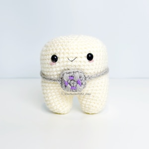 Zahnspange nur MUSTER ! PDF download Amigurumi Easy How to Tutorial Cute Zahnfee Zahnarzt Kieferorthopädie Kieferorthopädie Halterung