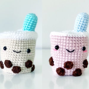 Reversible Boba Bubble Tea Crochet PATTERN ONLY pdf DOWNLOAD! Amigurumi Crochet Patterns Beginner Easy Simple Basic How to Flippable Reverse