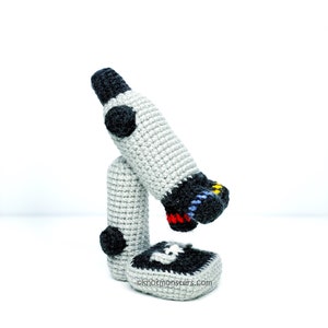 Microscope Crochet Pattern ONLY! PDF download Amigurumi Beginner Easy Simple Basic How to Tutorial Learn Science Biology School Teach Small