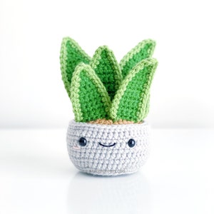 Snake Plant Sansevieria Crochet Pattern! PATTERN ONLY Instant DOWNLOAD! Amigurumi Crochet Patterns Beginner Easy Simple Basic Succulent Pot