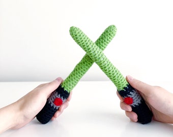 Mini Light sword saber Crochet PATTERN ONLY Instant DOWNLOAD! Light Sabre Yarn Amigurumi Toy star battle space