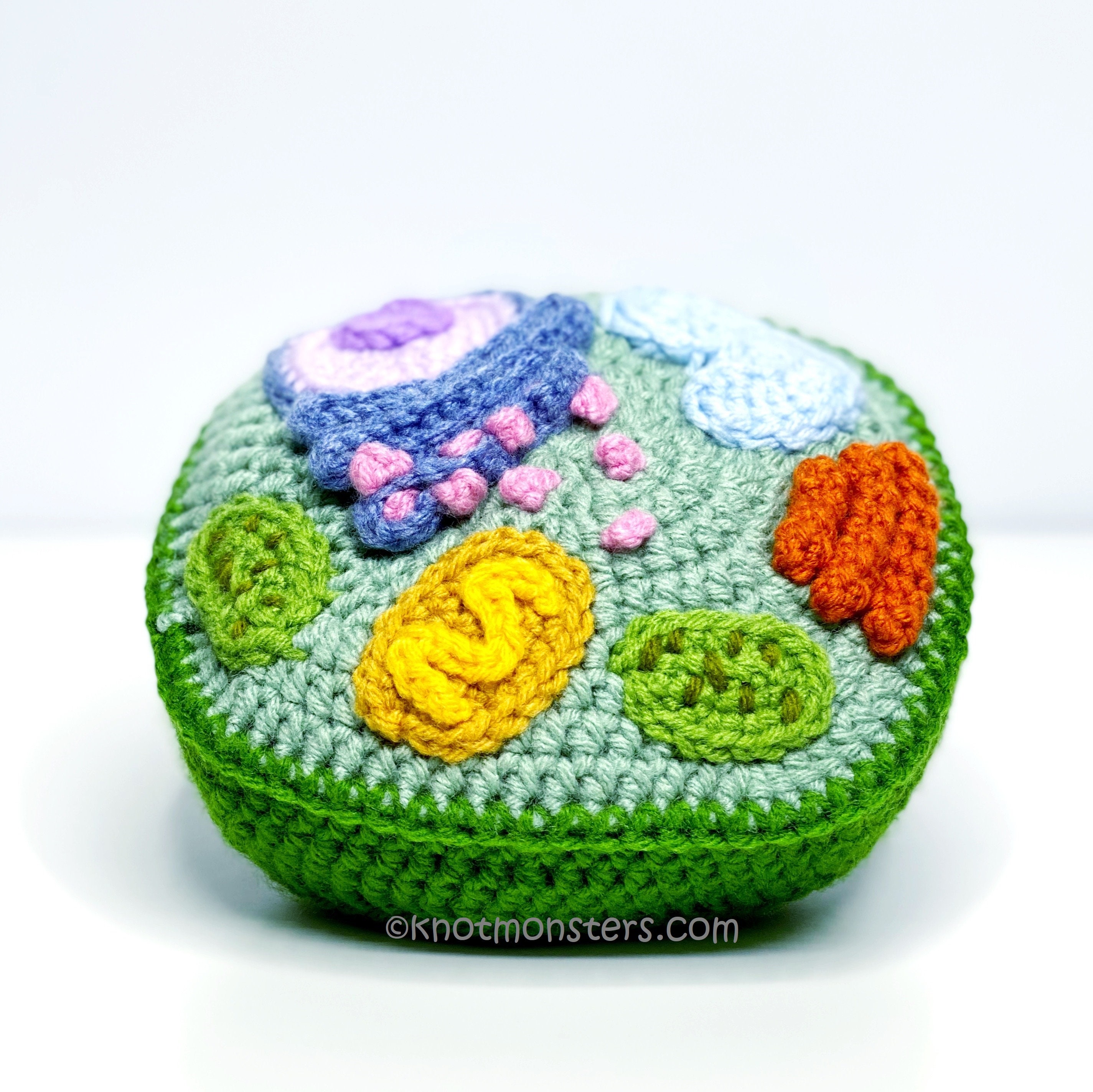 Plant Cell Eukaryotic Mini Pillow Crochet Pattern! PATTERN ONLY! PDF download Amigurumi Beginner Easy Simple Basic How to Tutorial Science