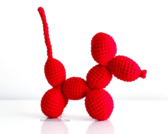 Mouse Balloon Animal Crochet PATTERN ONLY Instant DOWNLOAD! Amigurumi, balloon animal crochet pattern