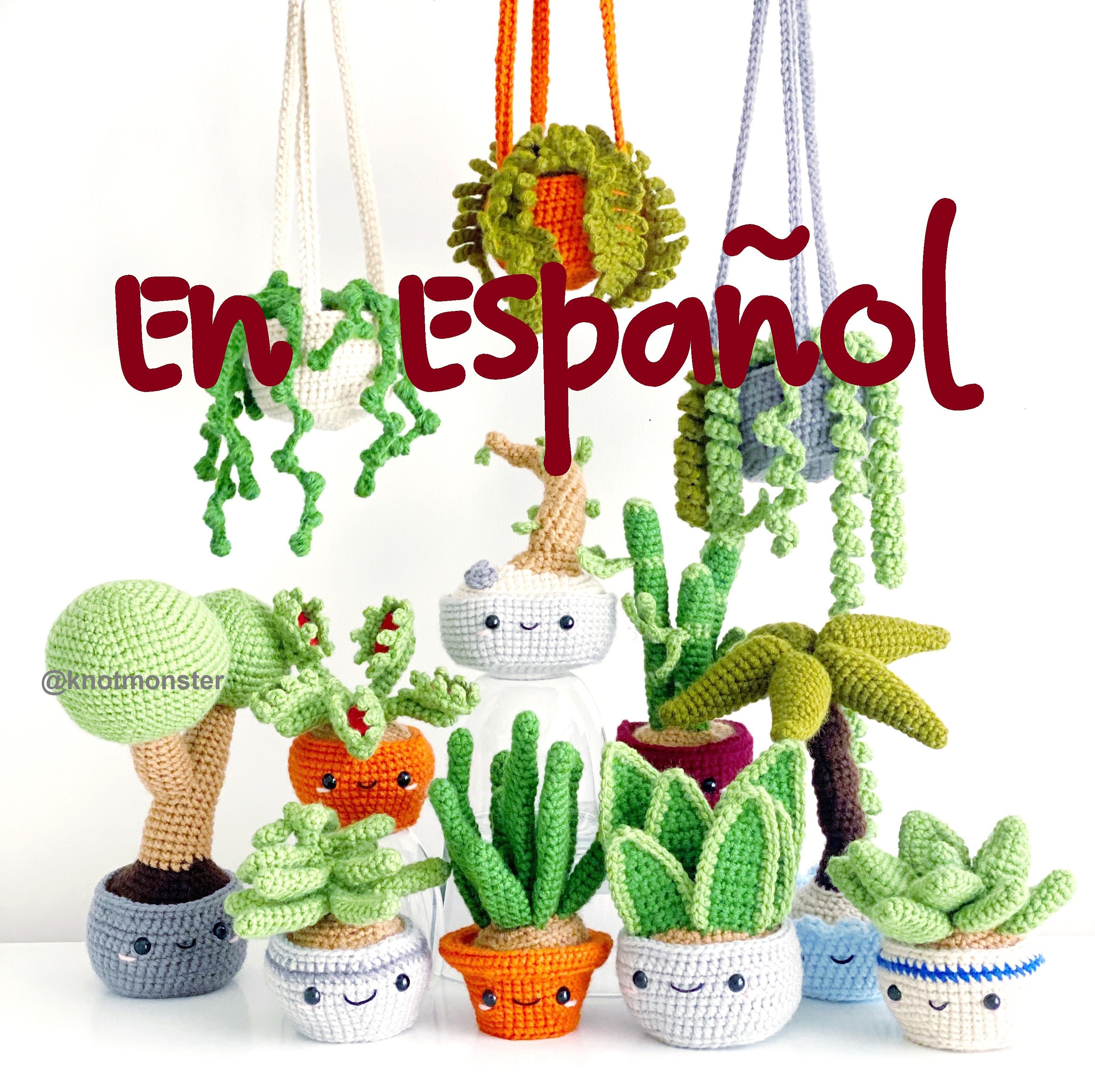 12 patrones de plantas en macetas de ganchillo! EBOOK PDF Libro elettronico! Principiante Fácil bonsái suculenta de árbol básico