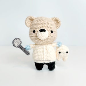 Dentist Crochet Pattern! PATTERN ONLY! PDF download Amigurumi Beginner Easy Simple How to Tutorial Cute Dental Tooth Teeth Fairy Kids