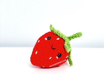 Strawberry Crochet Pattern! PATTERN ONLY! PDF download Amigurumi Beginner Easy Simple Basic How to Tutorial Kawaii Cute Fruit Fruits