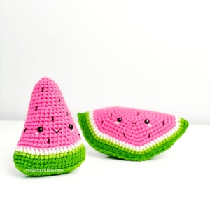 Watermelon Wedge Slice Crochet Pattern! PATTERN ONLY! PDF download Amigurumi Beginner Easy Simple Basic How to Tutorial Cute Fruit Fruits