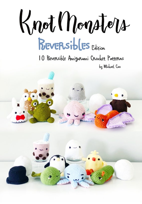 10 Reversible Flippable Crochet Amigurumi Patterns EBOOK PDF Beginner Easy  Simple Basic Yarn Book Bundle How to Reverse Flip Octopus 