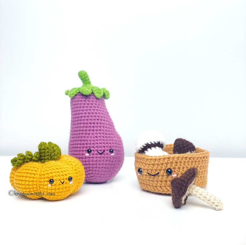 50 Crochet Pattern Bundle EBOOK PDF KnotMonsters Farmer's Market Ed Amigurumi How to Beginner Easy Simple Basic Tutorial Fruit Vegetables image 7