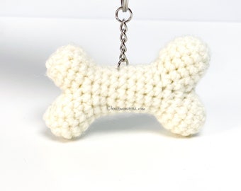 ALLEEN in een gehaakt PATROON van botten! Pdf-download Amigurumi-beginner Easy How to Mini Miniatuursleutelhanger Sleutelhanger Hond