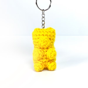 Gummy Bear Keychain Crochet PATTERN ONLY! PDF download Amigurumi Beginner Easy How to Mini Miniature Keyring Key Chain Bears Candy Sweet Gum