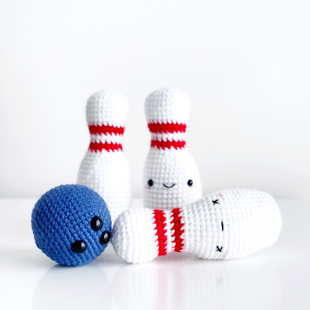 Bowling Pins and Ball Crochet PATTERN ONLY Pdf DOWNLOAD