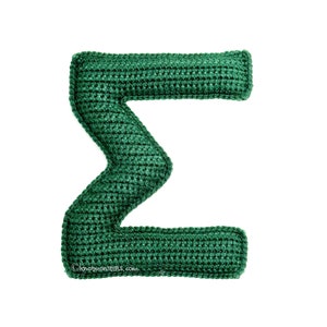 Buchstaben-Sigma Häkelanleitung ! PDF download Amigurumi Anleitung Anleitung How to Tutorial Anfänger Easy Alphabet Zeichen Symbole Griechisch
