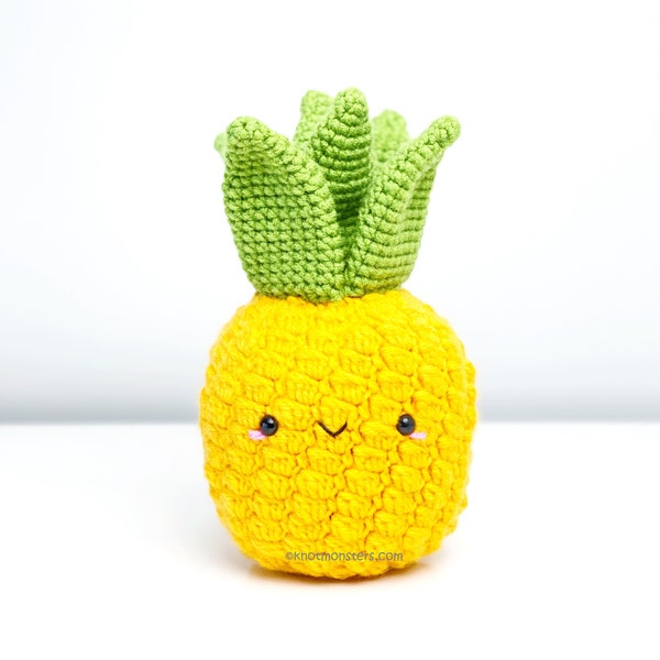 Pineapple Crochet Pattern! PATTERN ONLY! PDF download Amigurumi Beginner Easy Simple Basic How to Tutorial Kawaii Cute Fruit Fruits
